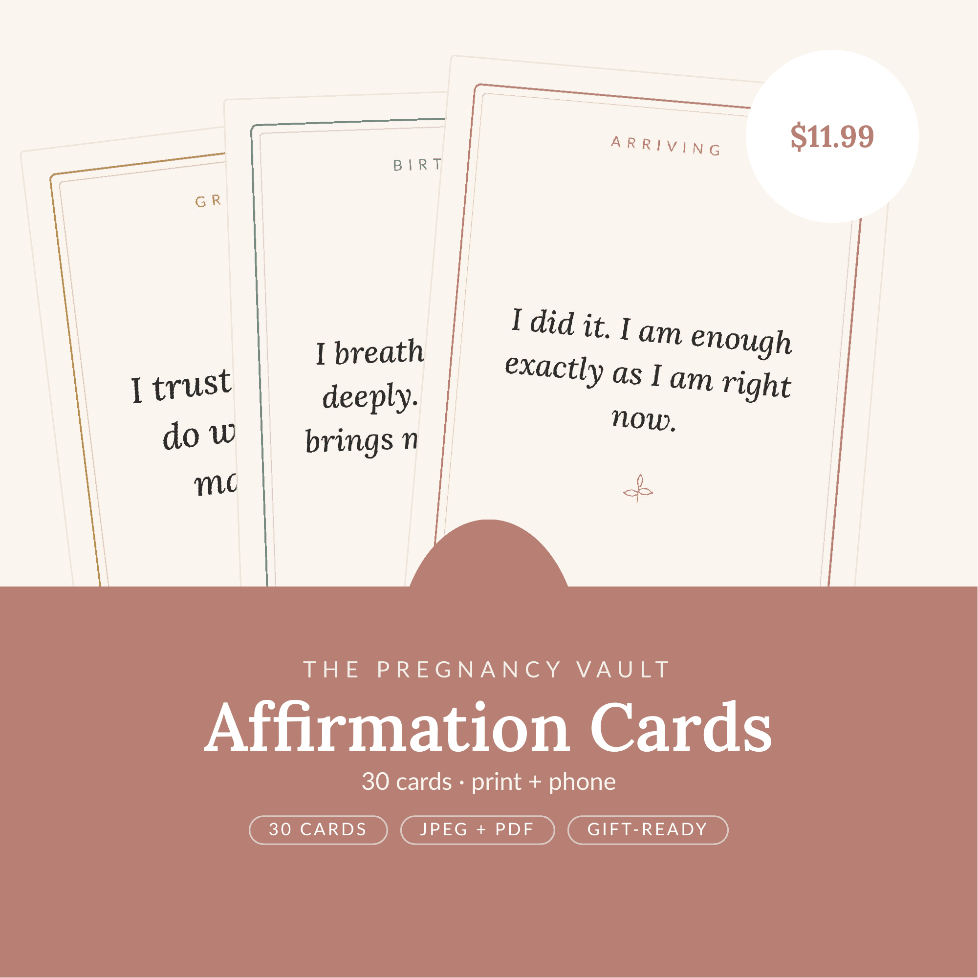 Pregnancy Affirmation Cards