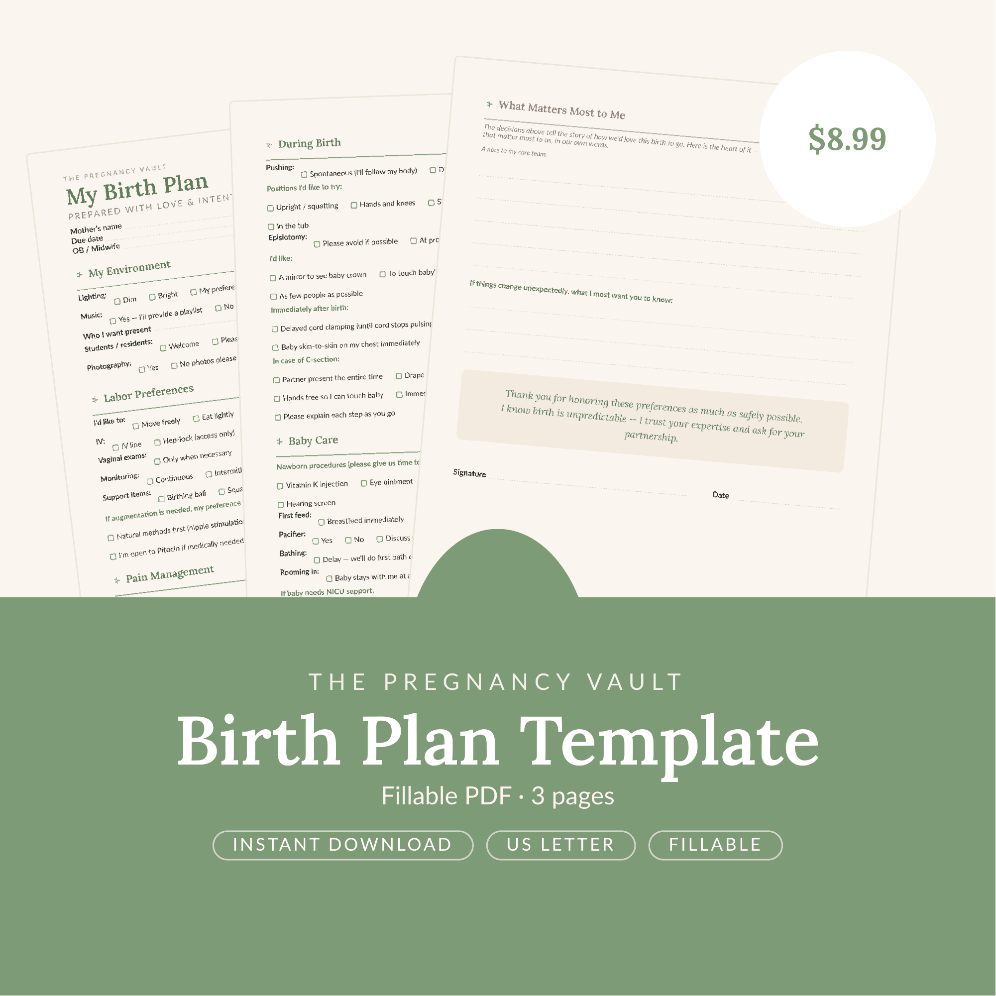 Birth Plan Template