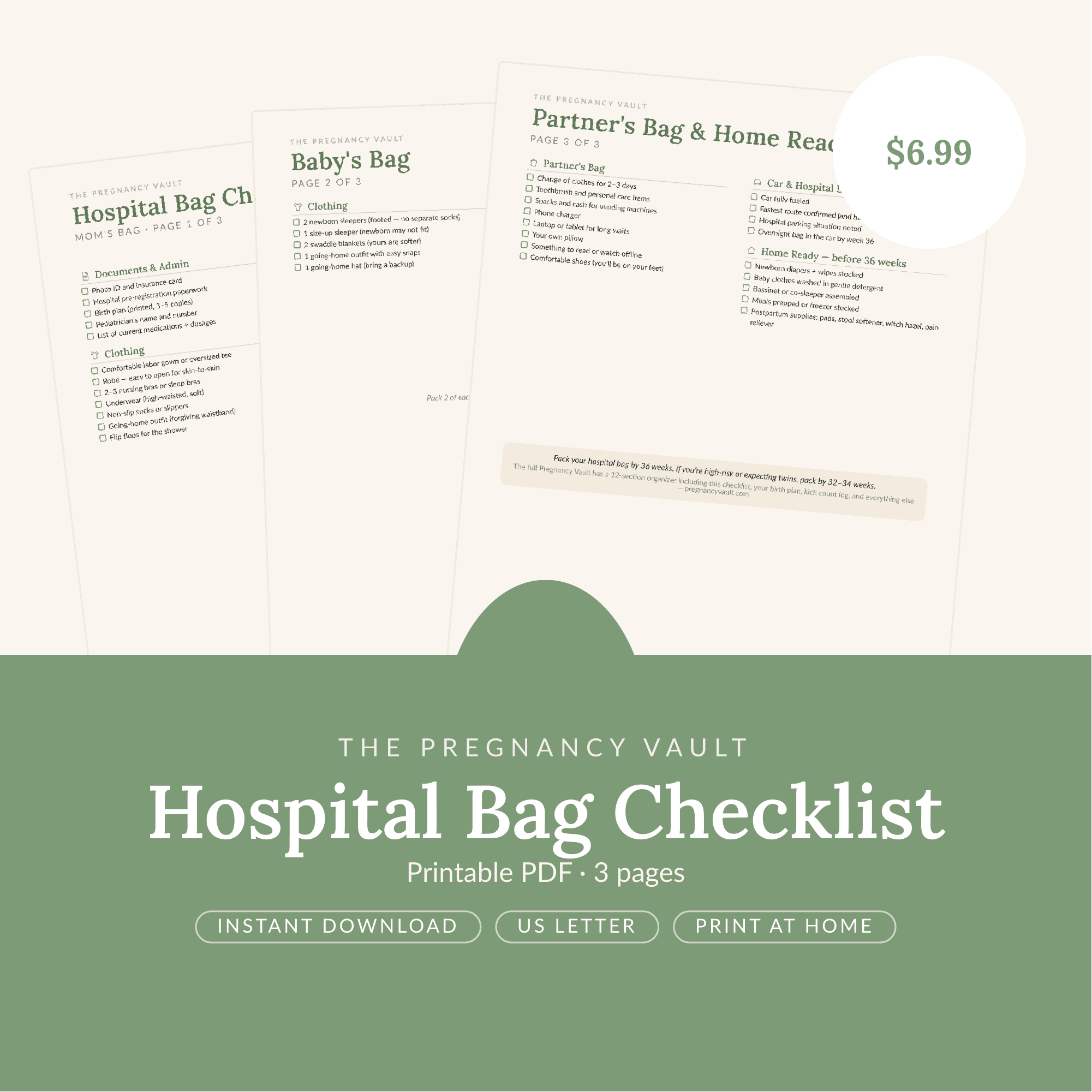 Premium Hospital Bag Checklist