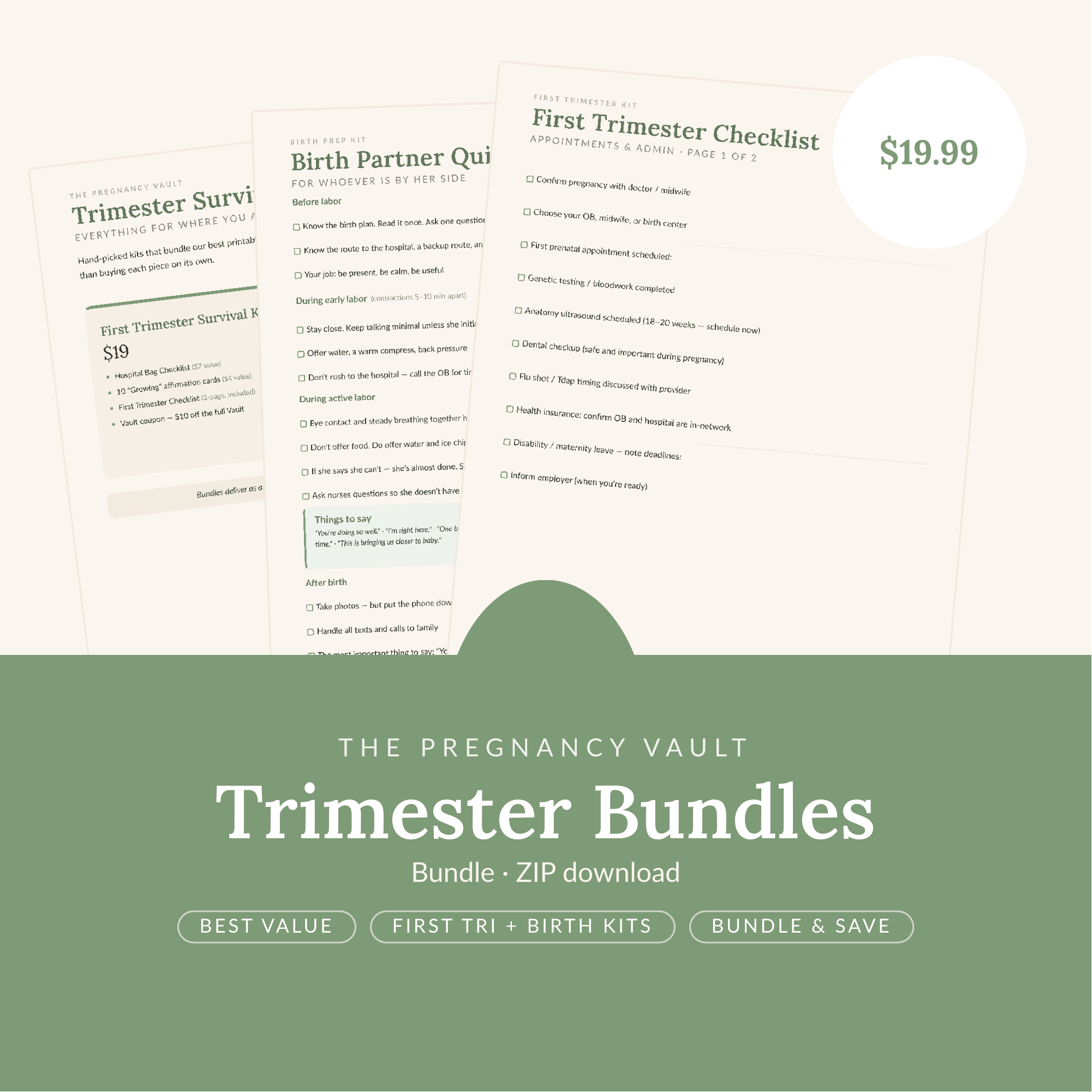 Trimester Survival Bundles